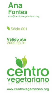 Quota do Centro Vegetariano para s�cio de baixos rendimentos
