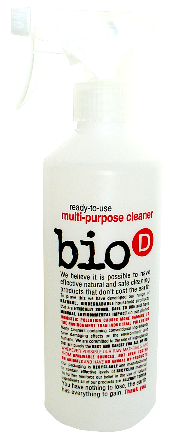 Detergente multiusos 500ml (spray) - Bio-D
