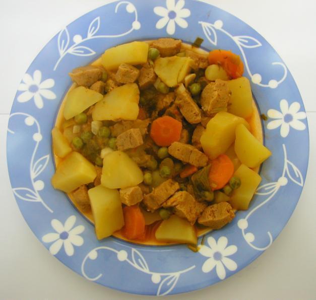 Soja com cogumelos e verduras