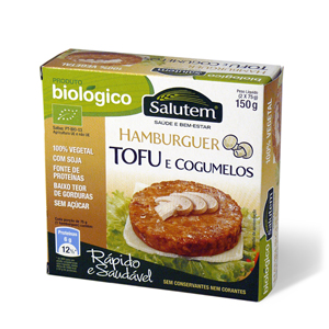 Hambúrguer biológico de Tofu e Cogumelos