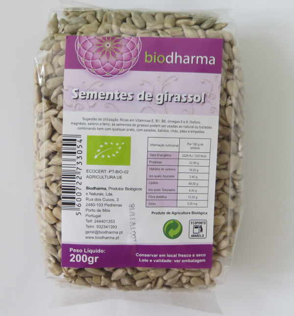 Sementes de girassol biolgicas 200g