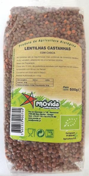 Lentilhas castanhas BIO 500g