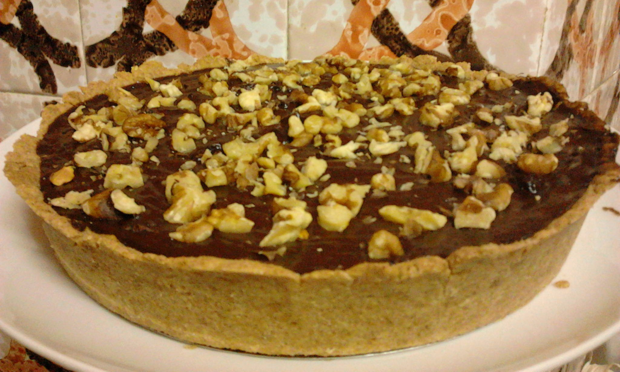 Tarte de Cacau Cru e Azeite